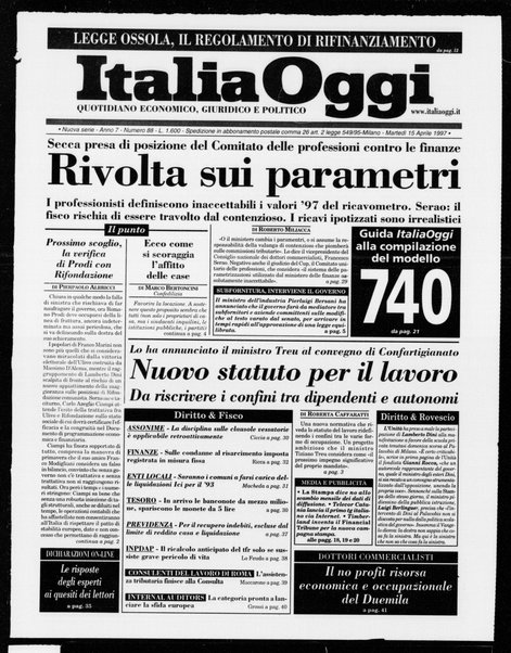 Italia oggi : quotidiano di economia finanza e politica